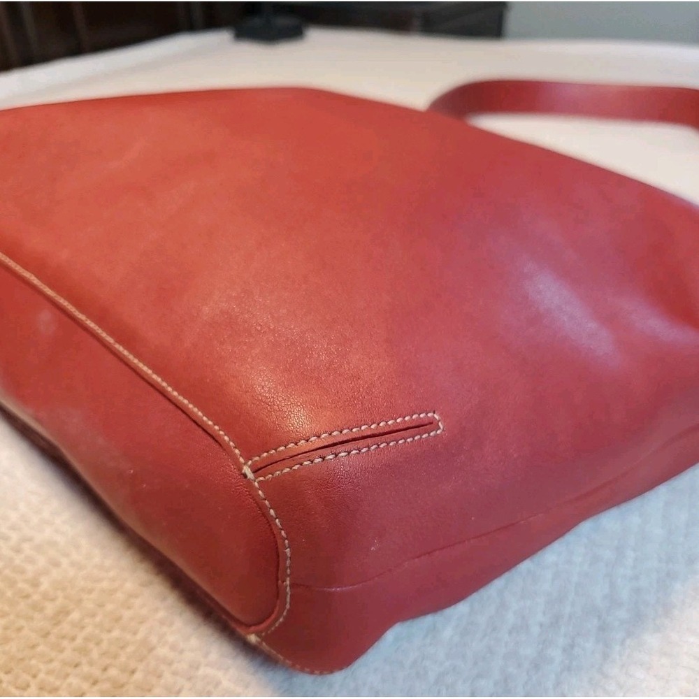 Coach Legacy Hobo Crossbody Bag Vtg 9177 Red Oxblood Duffle W/ Tassel* - Picture 9 of 16
